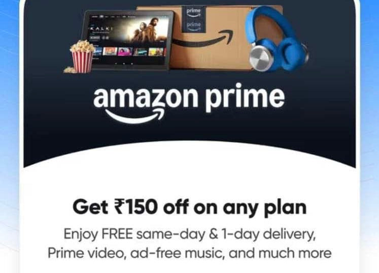 Amazon Prime ₹150 Off